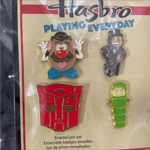 Funko Hasbro Playing Everyday Enamel 4 Pin Set Transformers Monopoly Potato Head
